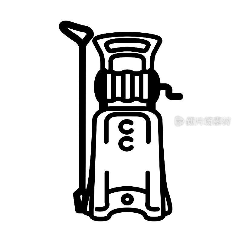 Vector icon of high pressure washer